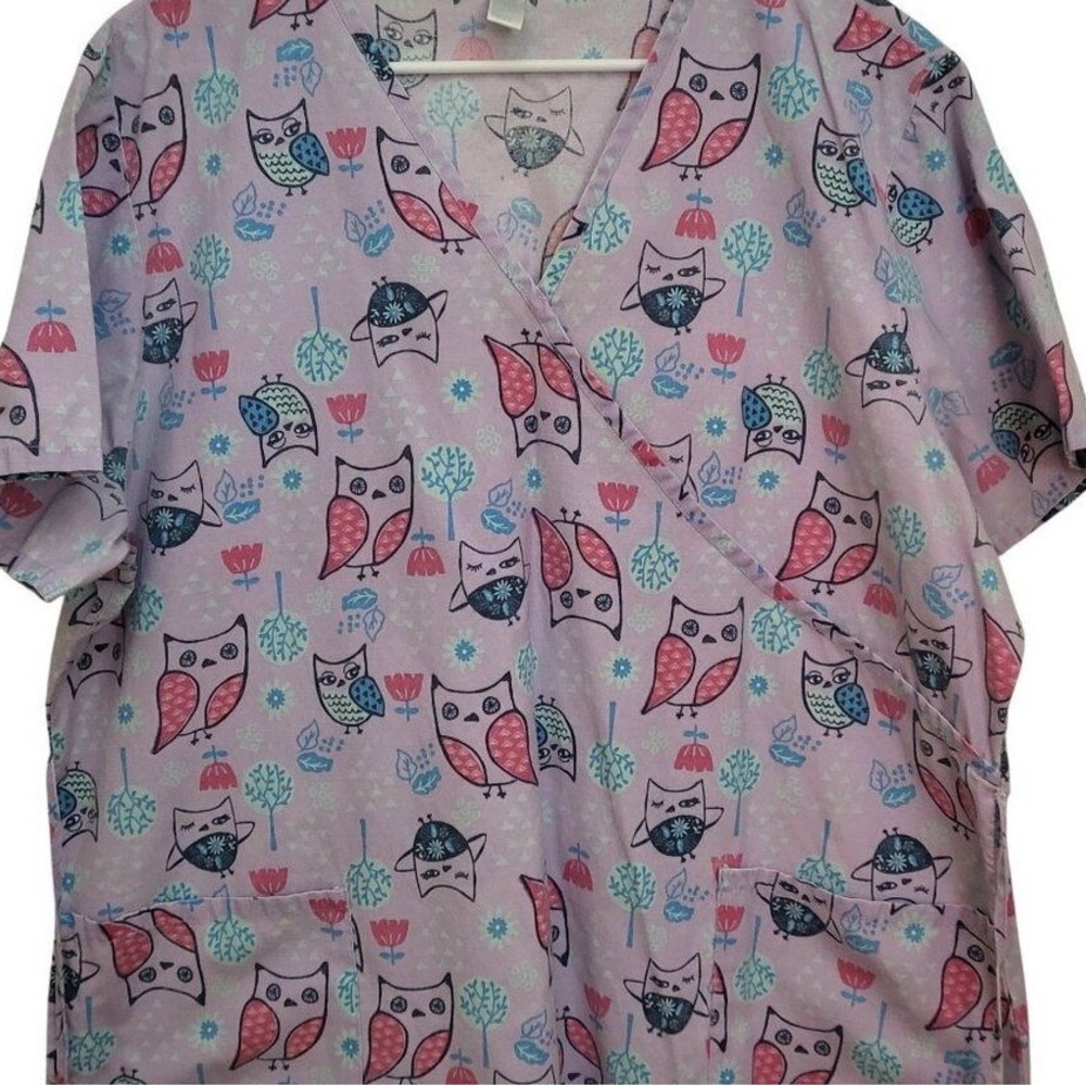 Kids Owl Print Shirt - Purple